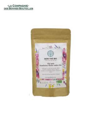 Thé noir Framboise Fraise Mûre Monthébio 100 gr