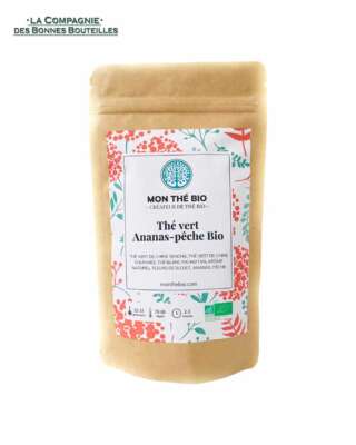 Thé vert Ananas Pêche Bio Monthébio 100 gr