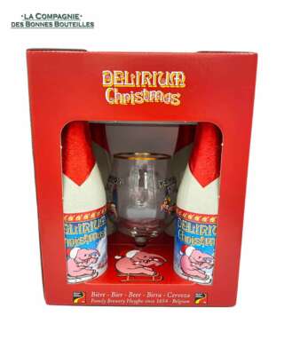 Coffret Delirium Noël 4 bières et 1 verre