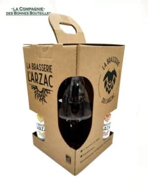 Bière Brasserie du Larzac coffret 3 bieres 33cl +1 verre 33cl