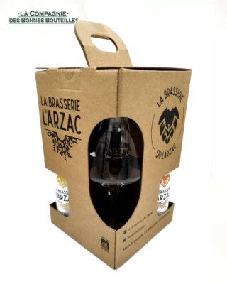 Bière Brasserie du Larzac coffret 3 bieres 33cl +1 verre 33cl